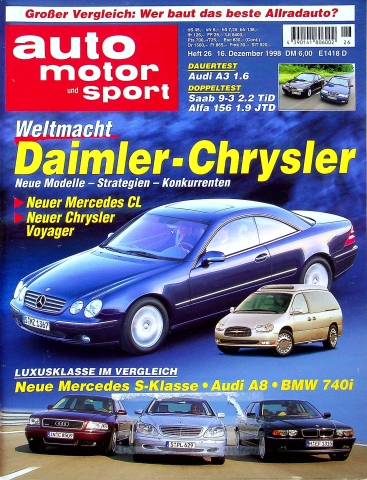 Deckblatt Auto Motor und Sport (26/1998)